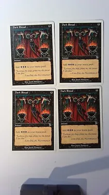 4 Dark Ritual 4x X4 - NM/LP - Deckmasters Garfield Vs Finkel - SPARROW MAGIC Mtg • $7.99