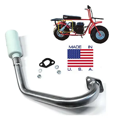 Exhaust With Muffler For: Coleman CT200U 196cc/6.5HP Gas Mini Bike. • $49.50