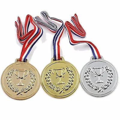 £2.60 • Buy Medals For Kids Gold Silver Bronze Sports Day Prize Reward Olympic Winners Medal