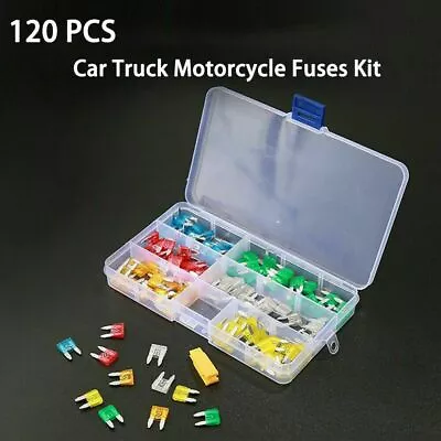 Car Fuse 120pcs Assorted Mini Blade Set Auto Truck Assortment Kits 5 AMP- 30 AMP • $15.49