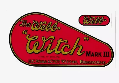 Webb Witch Vintage Mower Chain Cover Grass Catcher & Handlebar Repro Decals 1 • $23