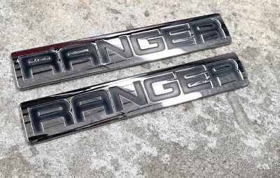 2 X Ford RANGER Guard Badges Emblems 21.7cm X 4 Cm Chrome Plastic • $30