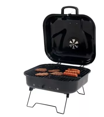Mr. Bar-B-Q 14” Portable Charcoal Grill 206sq In Black/Porcelain Coated Portable • $33.99