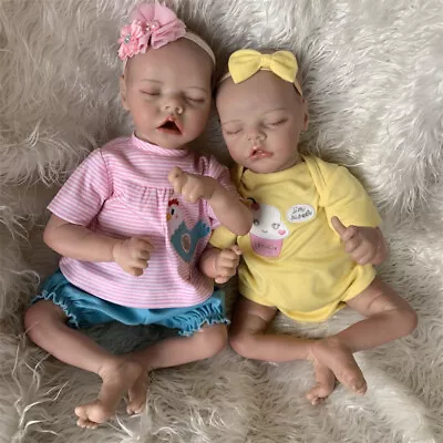 43CM Hand Detailed Painting Reborn Baby Doll TwinA B Lifelike Soft Touch Baby • $89.40