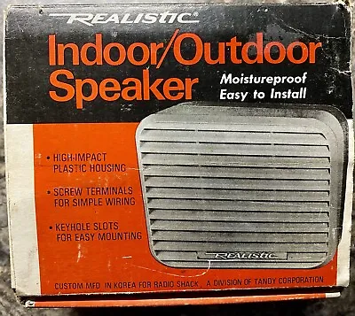 VTG 70’s  Realistic Indoor/Outdoor Speaker 40-1227-NOS MIB RadioShack Rare! • £19.79