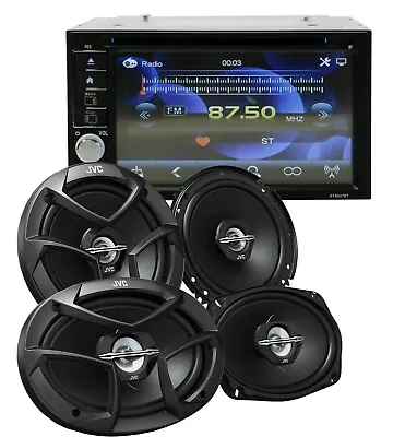 JVC 6.5  &  6x9  Car Speakers + 6.2  2 Din Mirror Link DVD Car Stereo Carplay • $154.99