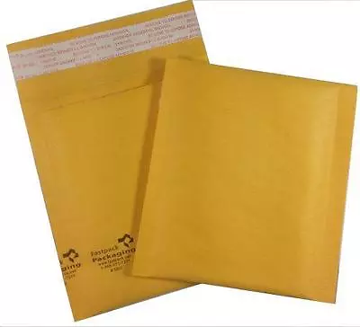 Pack Of 100 #MINI™ 4x5  Self Seal Kraft Bubble Mailers Envelopes Padded Smallest • $29.39