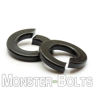 Medium Split Lock Washers Steel W/ Black Oxide #2 #4 #6 #8 #10 1/4  5/16  US • $5.62