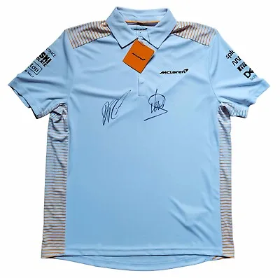 F1 McLaren  PIT Crew Shirt SIGNED LANDO NORRIS AND DANIEL RICCIARDO 2021  M  • $999