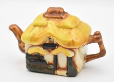£10.95 • Buy Vintage Thatched Cottage Miniature Teapot Novelty Collectible