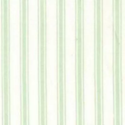 100% Cotton Poplin Craft Fabric By The Metre 3mm TICKING STRIPE Fat Quarter Mint • £7.55