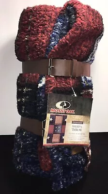 Mossy Oak Patriotic Sherpa Throw Blanket Americana Quilt Design 70” X 50” Nwt • $25.96