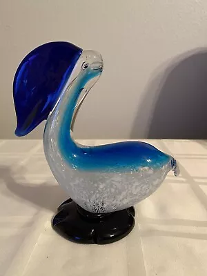 Murano Style Blown Art Glass Pelican 7 Inch • $25