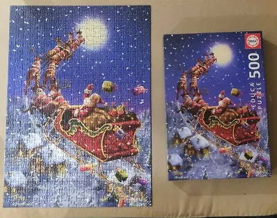 Educa 500 Piece Jigsaw Puzzle Santa Claus Is Coming  Hard To Find • £9