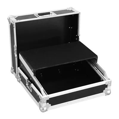 Roadinger 10U 19  Rack Mixer Flightcase Inc. Laptop Tray DJ Disco Karaoke Band • £188.50