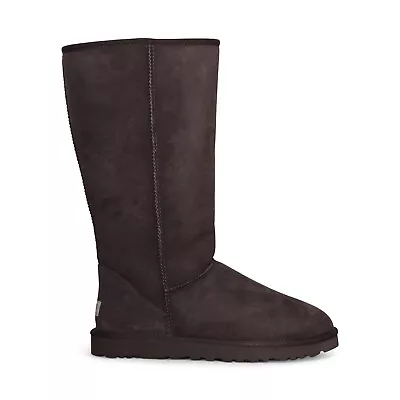 Ugg Classic Tall Chocolate Suede Sheepskin Women's Boots Size Us 11/uk 9 New • $159.99