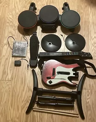 Guitar Hero Drum Set Ps3 Activision Band Hero With Pedal + Guitar Playstation 3 • $269.99