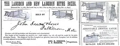 Orig. 1879 Langdon Mitre Box Co. 24 Page Fanfold Catalogue - Mjdtoolparts • $114.50