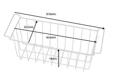 £14.99 • Buy Fridge Freezer Chest Freezer Wire Food Storage Basket Rack 57.8cm's Large Long
