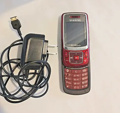 Samsung SGH-T239 T-Mobile Red Cell Phone Slider Vintage Original • $21