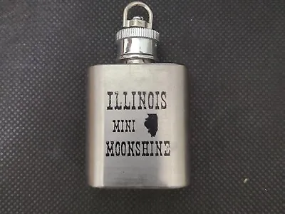 Illinois Mini Flask 1oz Stainless Steel • $5