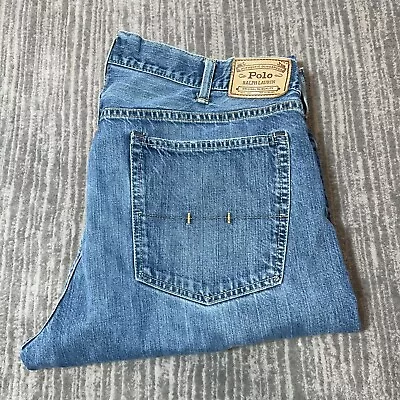 Vintage Polo Ralph Lauren Mens Jeans 42x32 Dungarees Hampton Straight Relaxed • $29.99