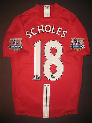 2007-2009 Nike Manchester United Paul Scholes Jersey Shirt Kit Maglia England • $359.99