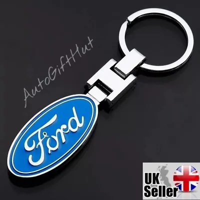 £4.99 • Buy Ford Keyring Silver Metal Car Logo Keychain Key Fob Fiesta Focus Kuga Mondeo UK