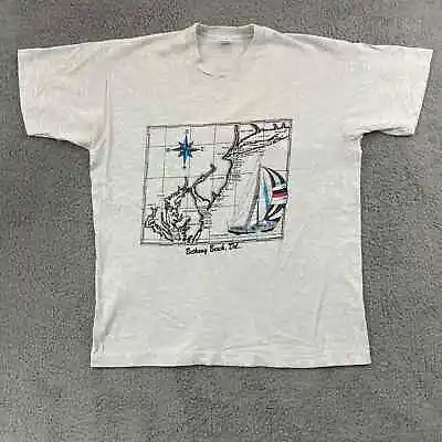 Vintage Bethany Beach T-Shirt Adult XL Gray 90s Single Stitch Delaware USA • $21.95