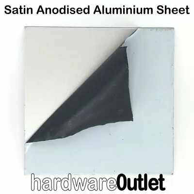 SGS ALUMINIUM SHEET Metal SAA SATIN Anodised Aluminium Guillotine Cut In UK • £39.51