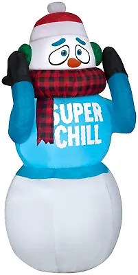 6' Animated Airblown Super Chill Shivering Snowman Christmas Inflatable Decor • $69.99