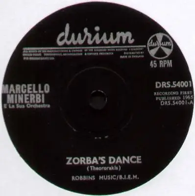 Marcello Minerbi ~ Zorba's Dance / L'isola Del Sole ~ 1965 Uk Vinyl 7  Single • £6.80