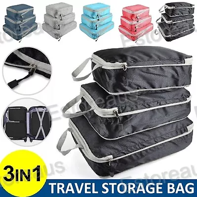 Packing Cubes Travel Organiser Bags Clothes Storage Organiser Travel Luggage Bag • $24.99