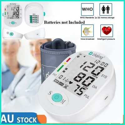 Digital Blood Pressure Monitor Machine BP Pulse Upper Arm 22-44cm Large Cuff • $28.99