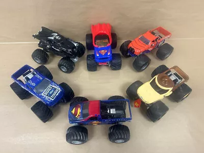 Vintage 2004 Mattel 1/24 Monster Jam Diecast Lot Of 6 Donkey Kong Superman &More • $45