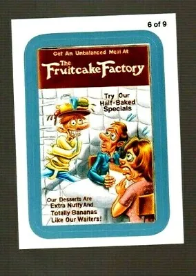 Wacky Packages All New Series11 (ANS11) Blue Border  FRUITCAKE FACTORY  #6 Of 9 • $1.50
