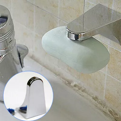 Magnetic Bathroom Soap Dish Soap Holder Soapbox Plate Tray Drain Jewelry Holder • £4.19