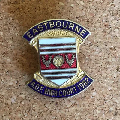 £8 • Buy Vintage AOF Ancient Order Of Foresters Eastbourne High Court 1982 Pin Badge