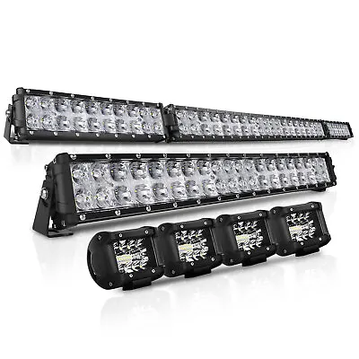 52Inch LED Light Bar +32  +4  PODS Combo Kit For Jeep SUV 4WD UTE Truck Boat • $129.89