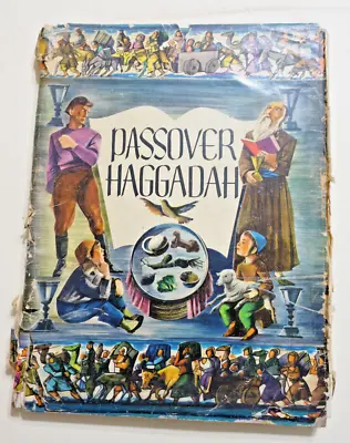 Judaica Vintage C1958 Hard Cover Passover HAGGADAH By SHULSINGER BROS Inc • $24.95