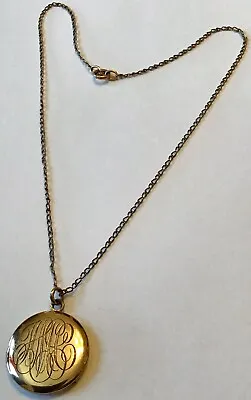 Vintage Art Deco Gold Filled Locket Pendant Necklace 5w • $69