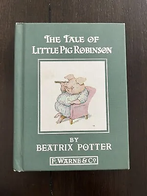 Vintage The  Tale Of Little Pig Robinson By Beatrix Potter • $14.59