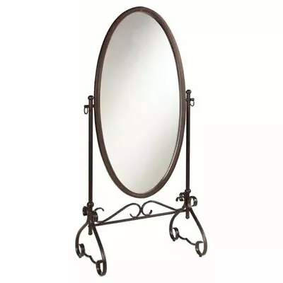 Bowery Hill Metal Cheval Mirror In Antique Brown • $163.83