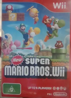 New Super Mario Bros Nintendo Wii PAL *Complete* Wii U Compatible Like New • $49