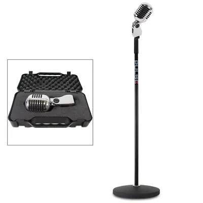 Retro 50s Classic Elvis Style Vocal Microphone Stage Show Karaoke Mic Stand • £95.99