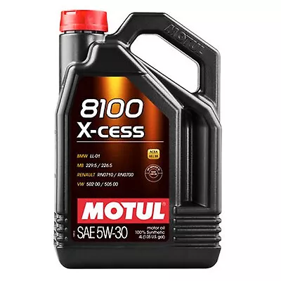 Motul Usa Mtl108946 8100 X-Cess 5W30 Oil 5 Liter Motor Oil 8100 X-cess 5W30 S • $84.12