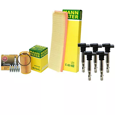 Mann Filters Denso 5 Coils 5 NGK G-Power Spark Plug Tune Up Kit For Jetta Rabbit • $196.95