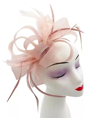 NEW Women's Bow Headband And Clip Fascinator Weddings Hat Race Royal Ascot Prom • £9.75