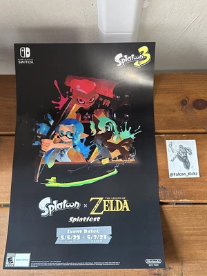 $58.50 • Buy Splatoon X The Legend Of Zelda Splatfest Nintendo Store NY Poster