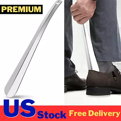 Shoe Horn Metal LONG Handle 12  Stainless Steel Shoehorn Boots Handled • $7.91